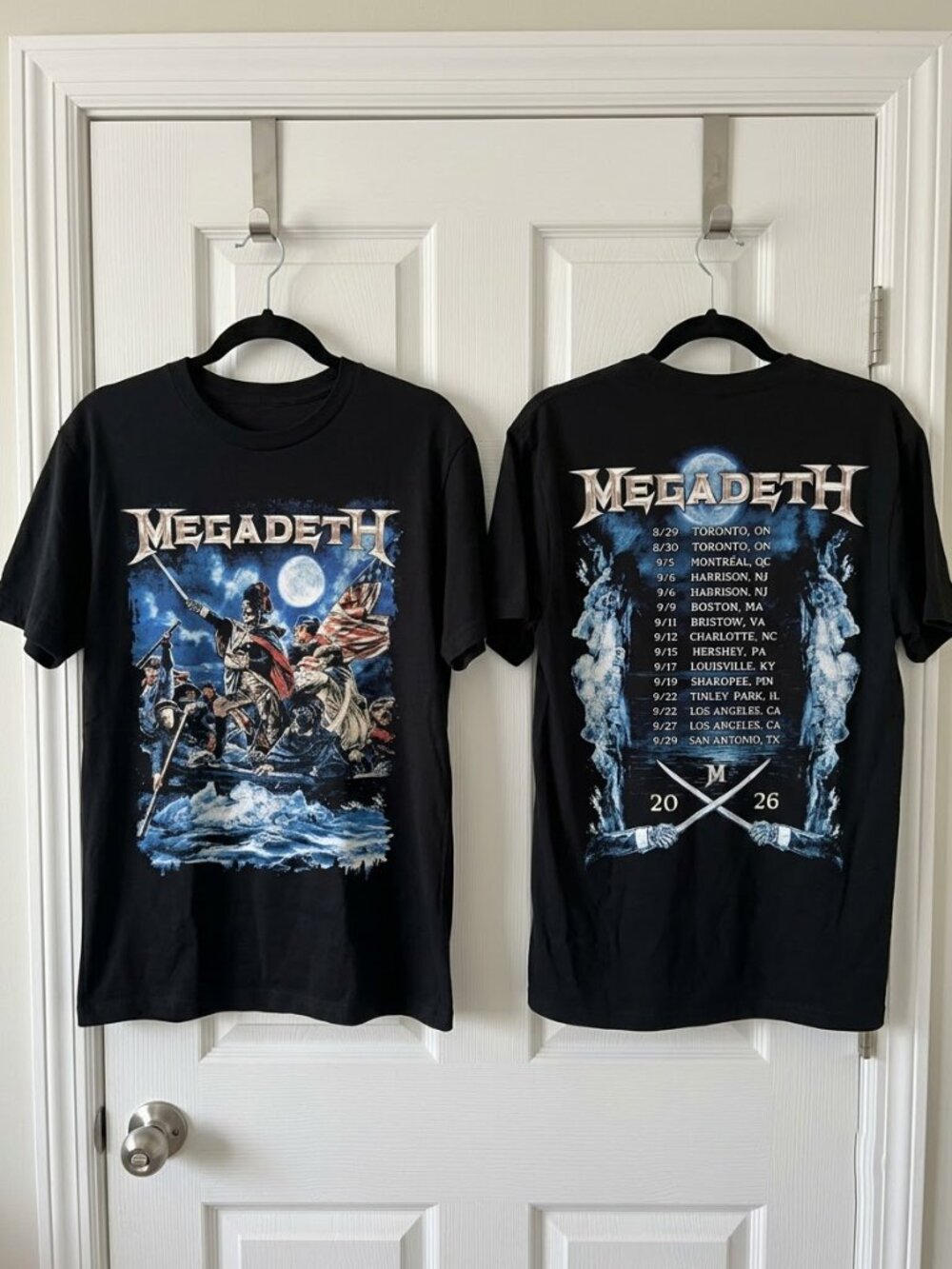 Megadeth North American 2026 Tour Vic Washington Crossing the Delaware T-Shirt